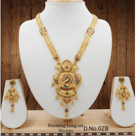 FORMING GOLD PLATED NECKLACE SET WITH EARRINGS  DN120