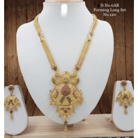 FORMING GOLD PLATED NECKLACE SET WITH EARRINGS  DN120