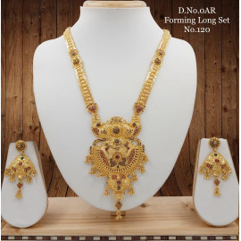 FORMING GOLD PLATED NECKLACE SET WITH EARRINGS  DN120