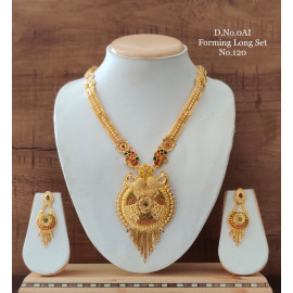 FORMING GOLD PLATED NECKLACE SET WITH EARRINGS  DN120