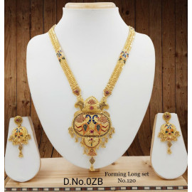 FORMING GOLD PLATED NECKLACE SET WITH EARRINGS  DN120