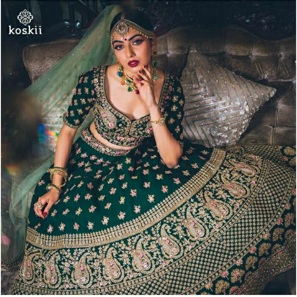 LEHENGA CHOLI GREEN SSP72