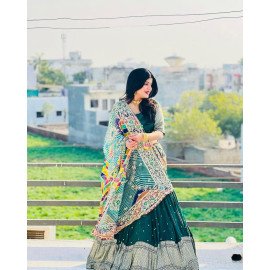 LEHENGA GREEN GEORGETTE 10015