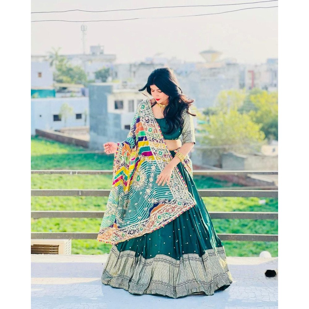LEHENGA GREEN GEORGETTE 10015