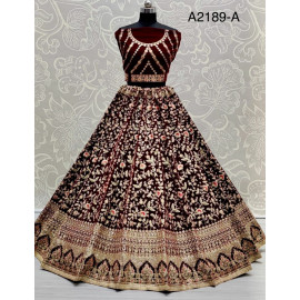 VELVET LEHENGA CHOLI A2189