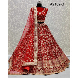 VELVET LEHENGA CHOLI A2189