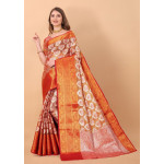 SOFT ORGANZA WOVEN SAREE MNX160