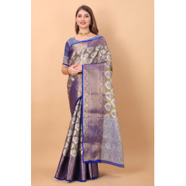 SOFT ORGANZA WOVEN SAREE MNX160